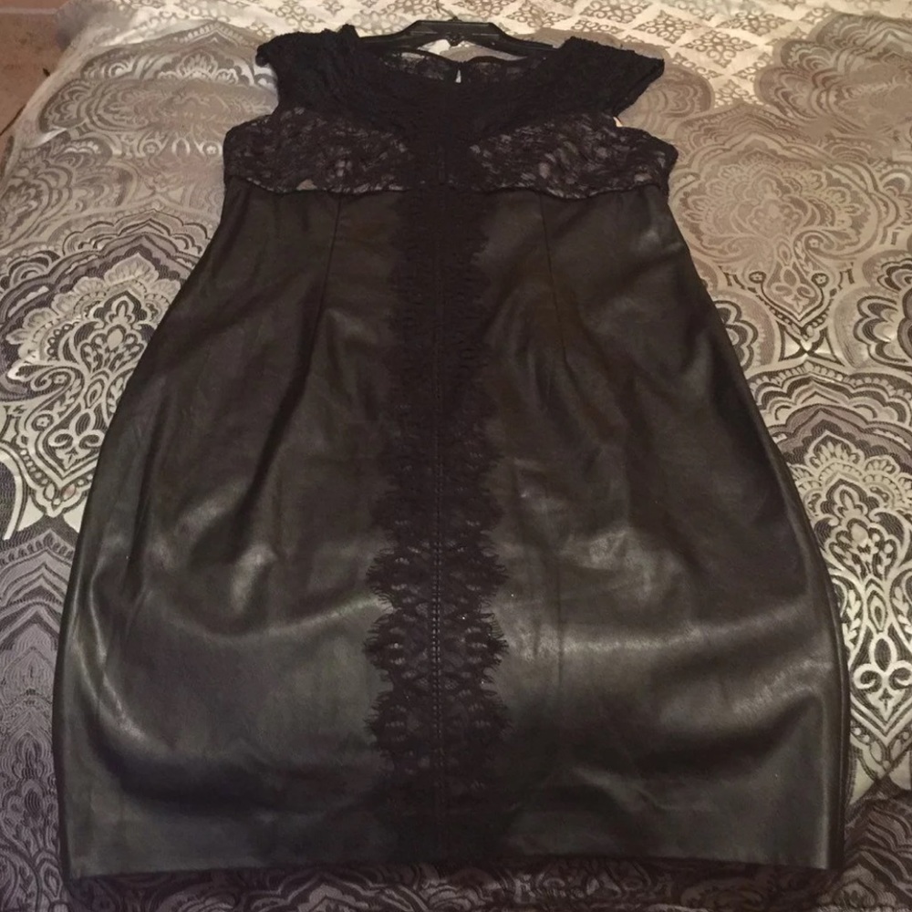Pleather Midi Dress